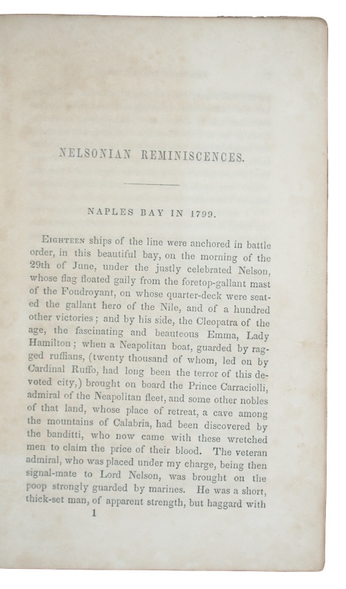 Photo of "Nelsonian reminiscences"