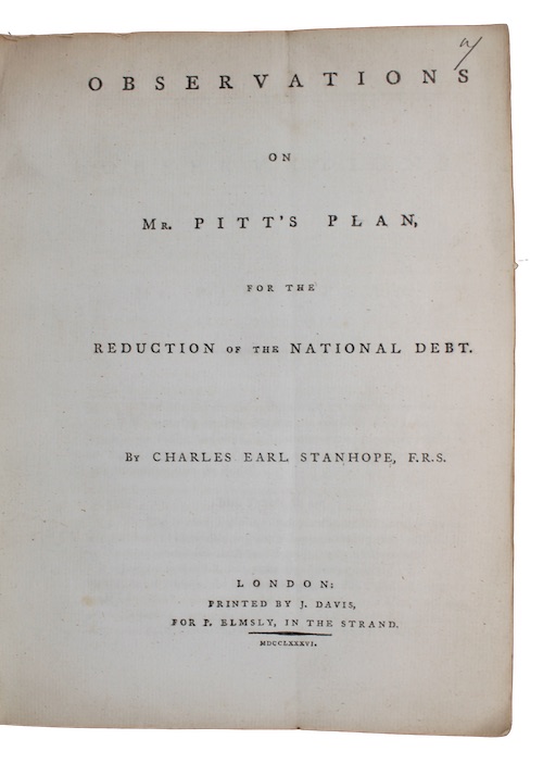 Photo of "Observation on Mr. Pitt's plan, ..."