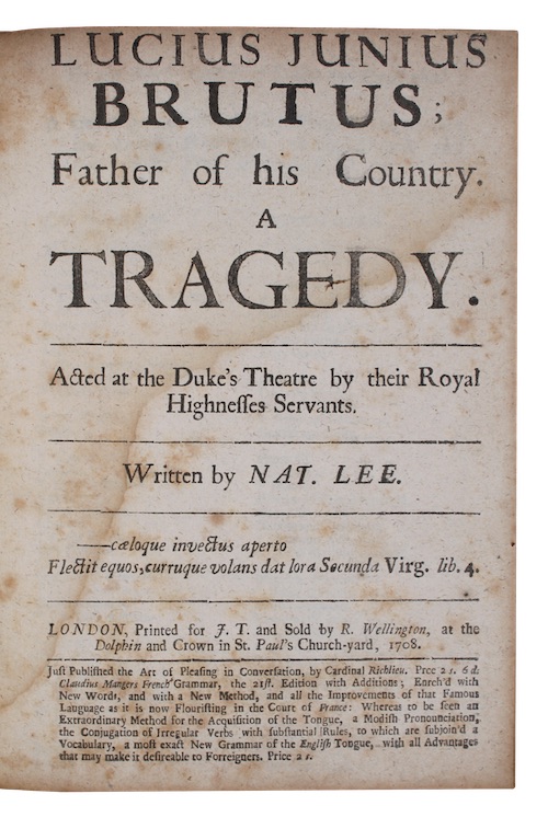 Photo of "Lucius junius brutus; Father of ..."