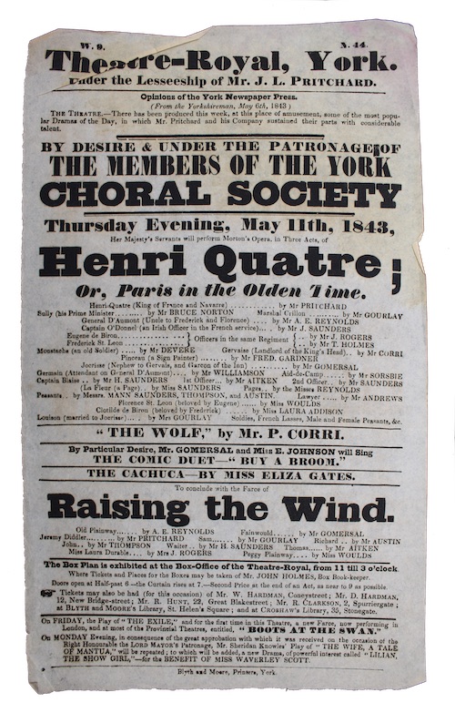 Photo of "Theatre-Royal, York...By desire & under ..."