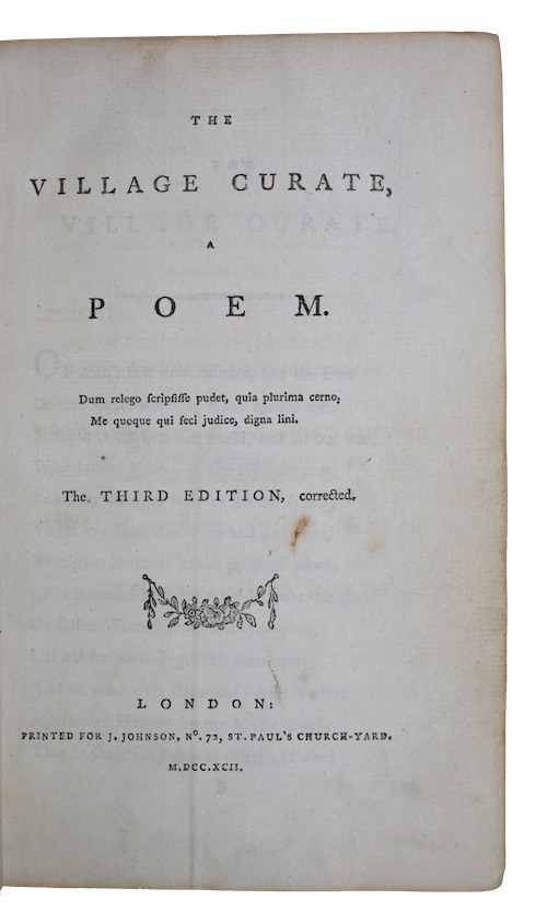 Photo of "The village curate, a poem"