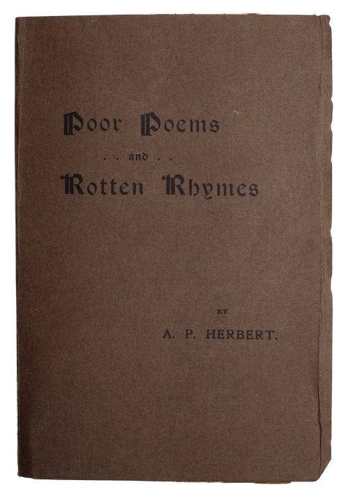 Photo of "Poor poems and rotten rhymes"