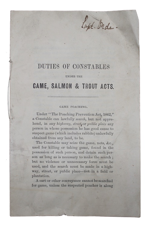 Photo of "[Drop-head title:] Duties of constables ..."