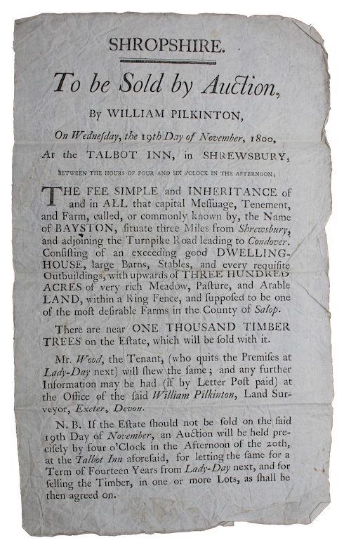 Photo of "Shropshire. To be Sold by ..."