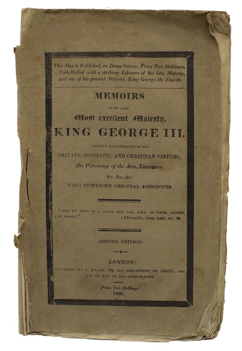 Photo of "Memoirs of his late most ..."