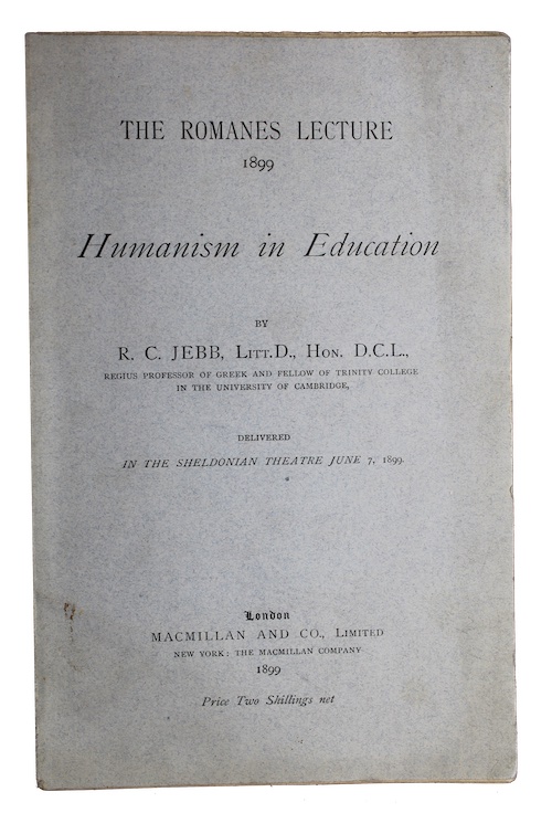 Photo of "The Romanes Lecture 1899: Humanism ..."