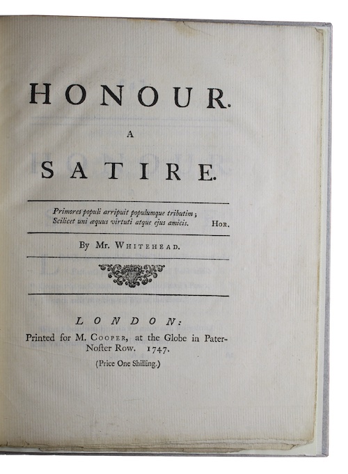 Photo of "Honour. A satire"