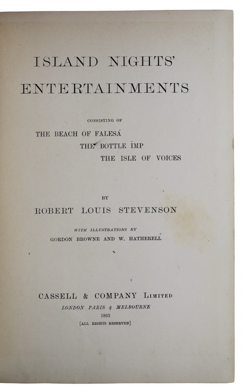 Photo of "Island nights' entertainments"