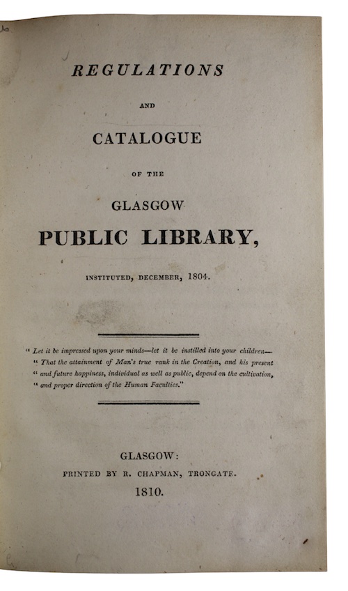 Photo of "Regulations and catalogue of glasgow ..."