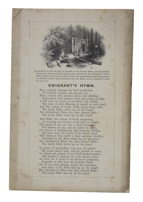 Photo of "[Drop-head title:] Emigrant's hymn"