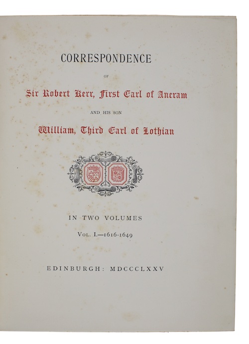 Photo of "Correspondence of Sir Robert Kerr, ..."