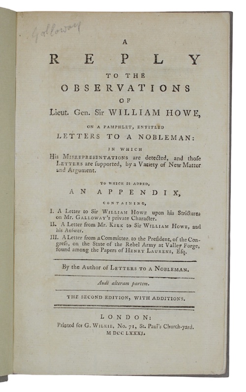Photo of "A reply to the observations ..."
