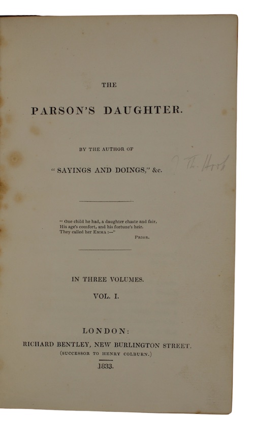 Photo of "The parson's daughter"