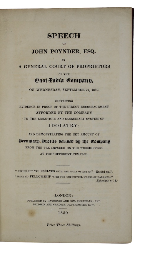 Photo of "Speech of john poynder, esq. ..."