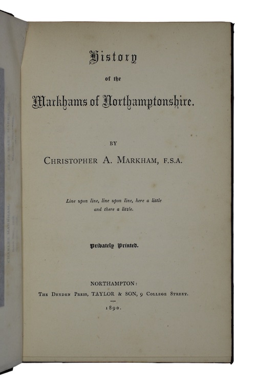 Photo of "History of the Markham's of ..."