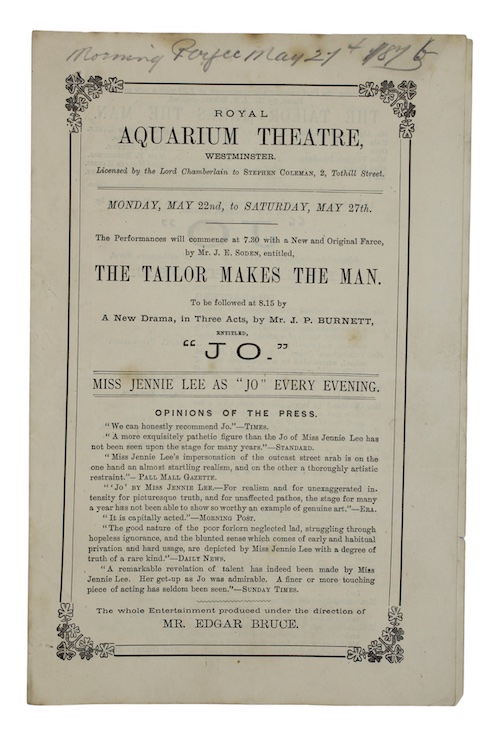 Photo of "Royal aquarium theatre, westminster...Monday, may ..."