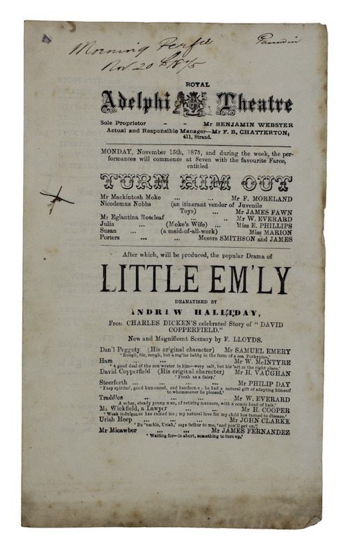 Photo of "Royal Adelphi Theatre...Monday, November 15th, ..."