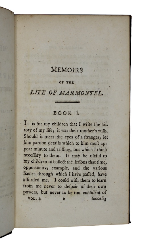 Photo of "Memoirs of marmontel, written by ..."