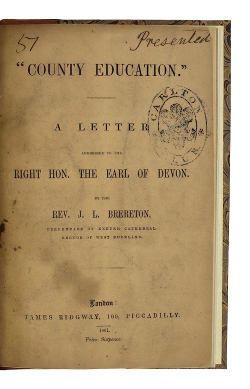 Photo of ""County education." A letter addressed ..."