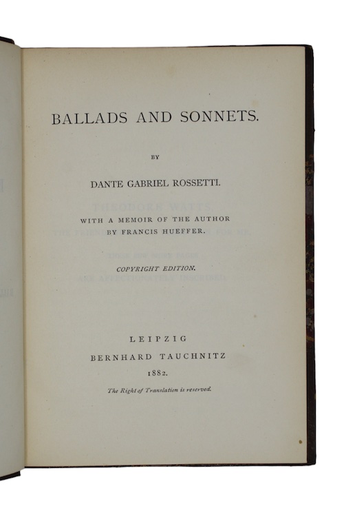 Photo of "Ballads and sonnets"