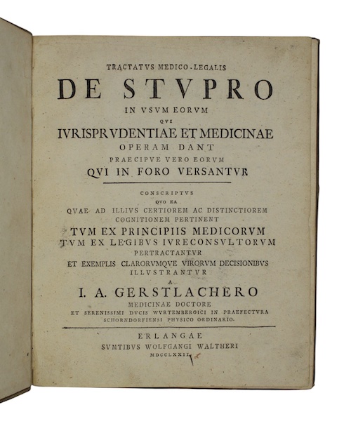 Photo of "Tractatus medico-legalis de stupro in ..."
