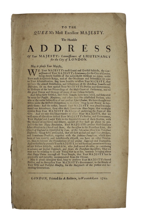 Photo of "[Drop-head title:] To the queen's ..."