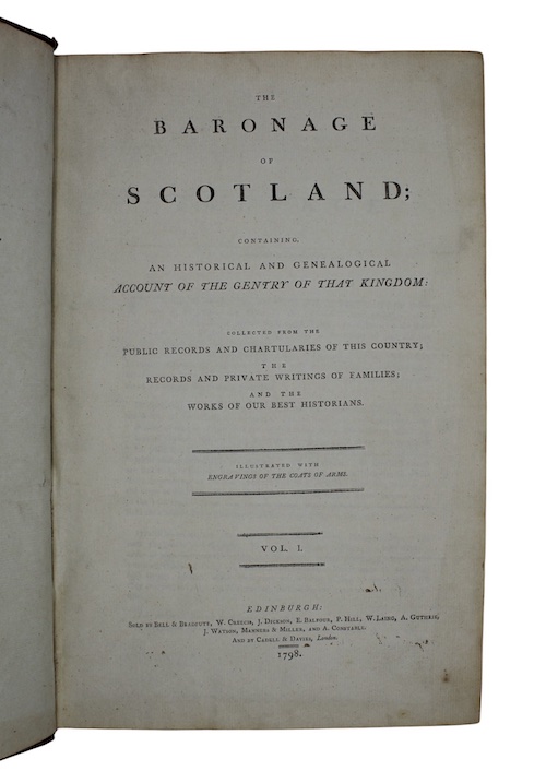 Photo of "The baronage of Scotland : ..."