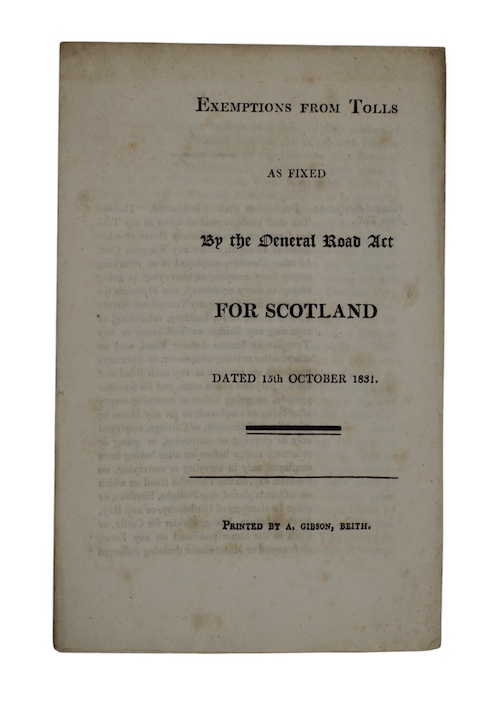 Photo of "Exemptions from Tolls as fixed ..."