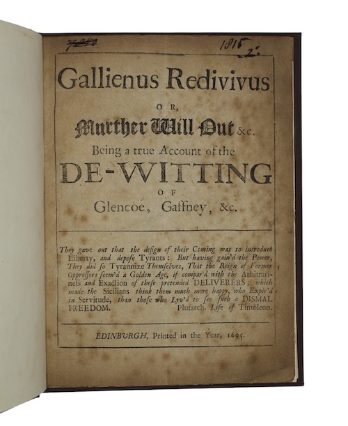 Photo of "Gallienus Redivivus or, Murther Will ..."