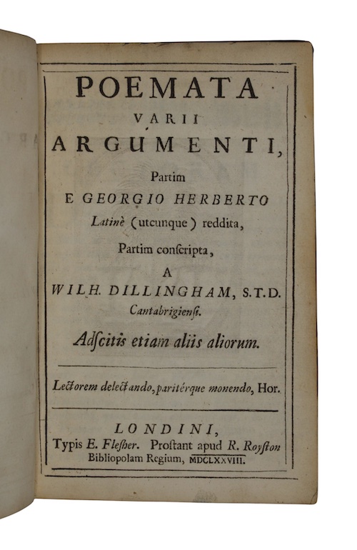Photo of "Poemata varii argumenti, Partim e ..."