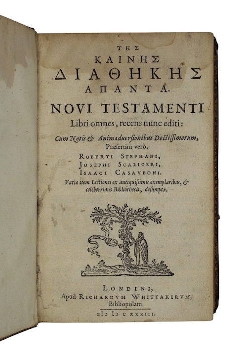 Photo of "[Greek title: Tes Kaines Diathekes ..."