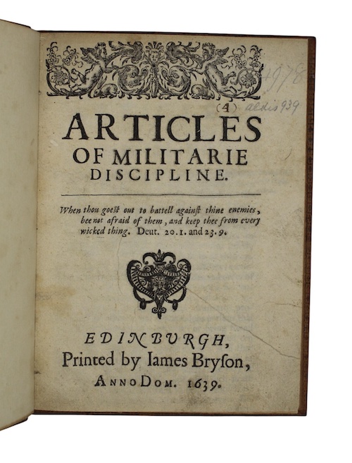 Photo of "Articles of militarie discipline"