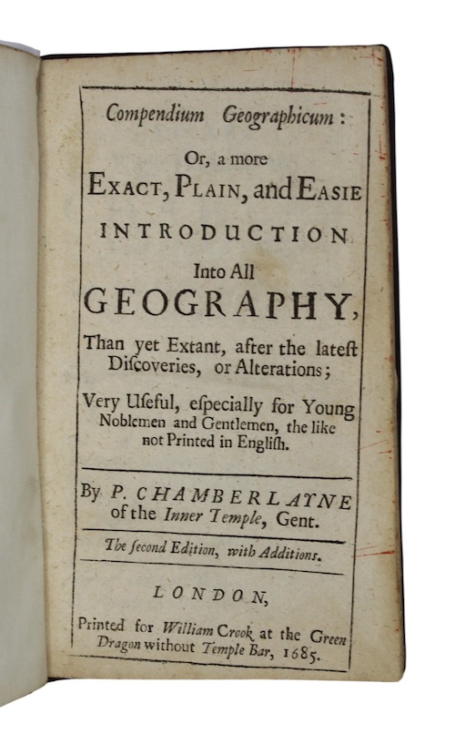 Photo of "Compendium Geographicum: Or, a more ..."