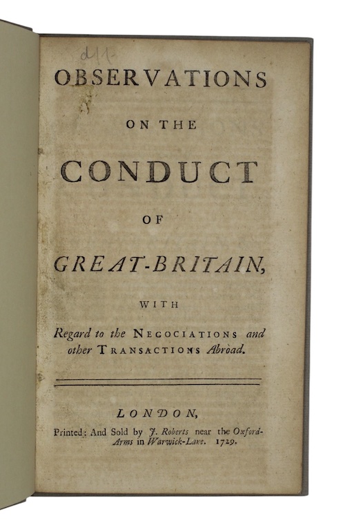 Photo of "Observations on the conduct of ..."