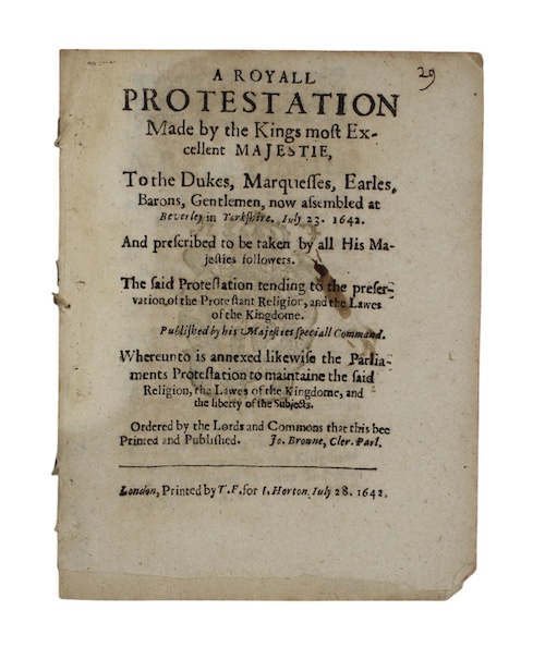 Photo of "A royall protestation Made by ..."