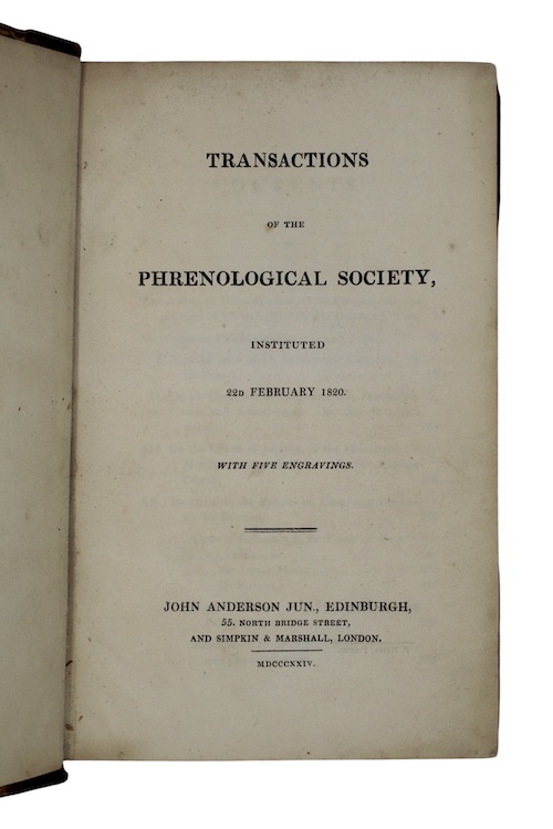 Photo of "Transactions of the phrenological society, ..."