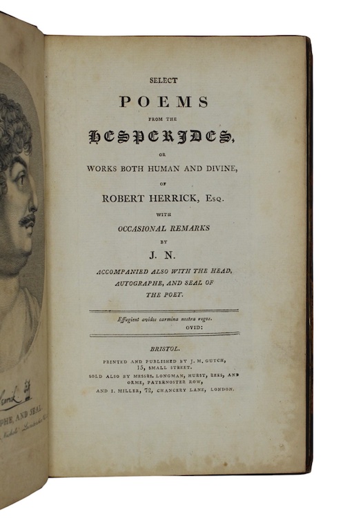 Photo of "Select poems from the hesperides, ..."