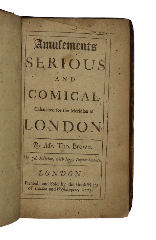 Photo of "Amusements serious and comical Calculated ..."
