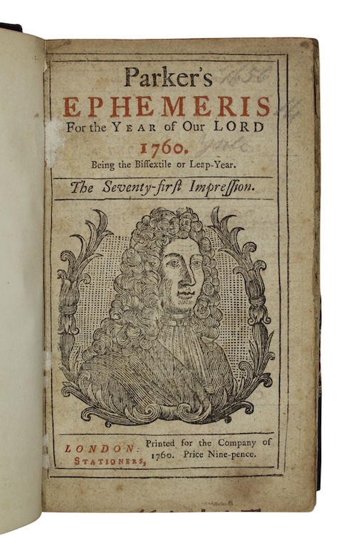 Photo of "Parker's ephemeris For the Year ..."