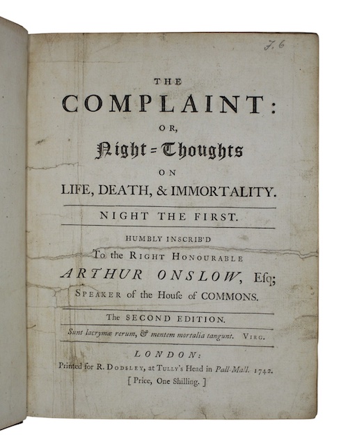 Photo of "The complaint: or, Night-Thoughts on ..."