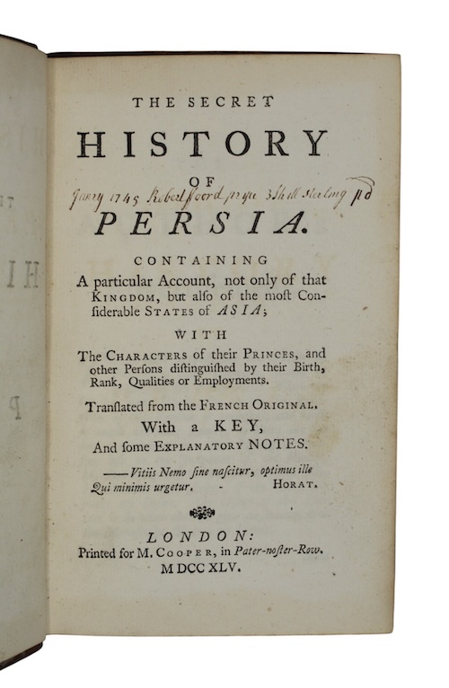 Photo of "The secret history of Persia...Translated ..."