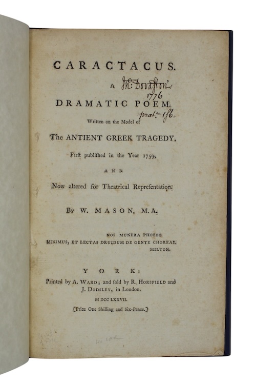 Photo of "Caractacus. A dramatic poem. Written ..."