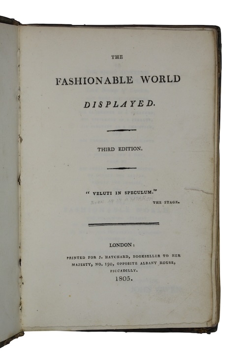 Photo of "The fashionable world displayed"