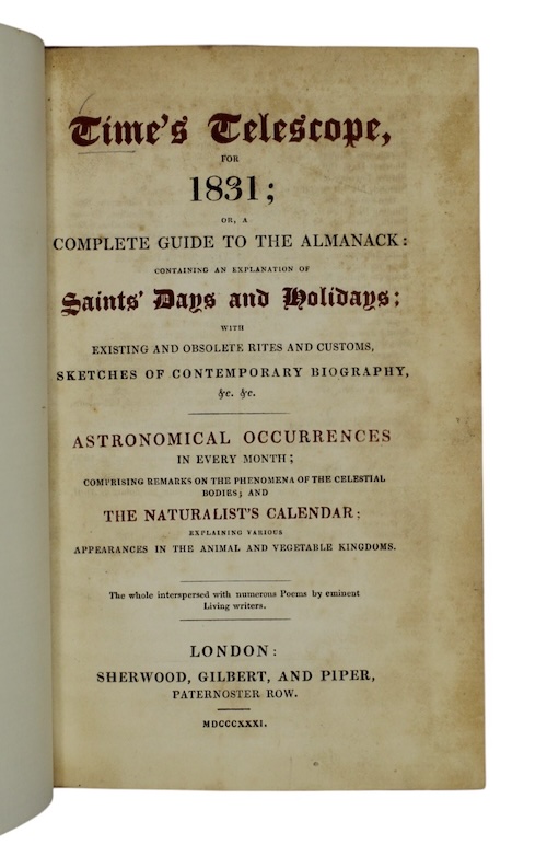 Photo of "Time's Telescope, for 1831"