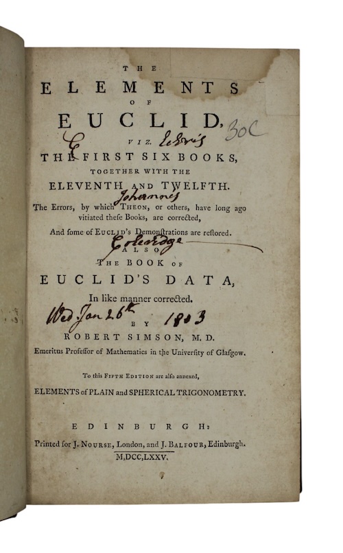 Photo of "The elements of euclid"