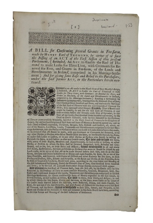 Photo of "[Drop-head title:] A bill for ..."