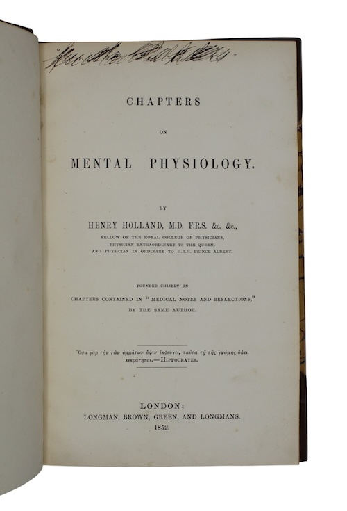Photo of "Chapters on mental physiology"