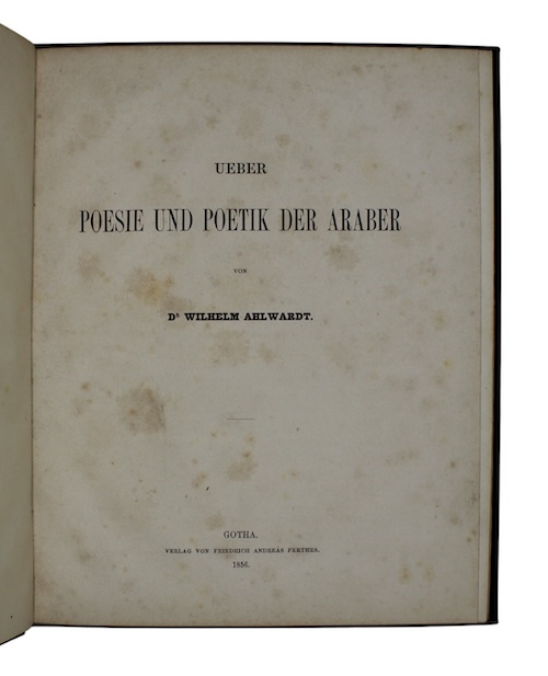 Photo of "Ueber poesie und poetik der ..."