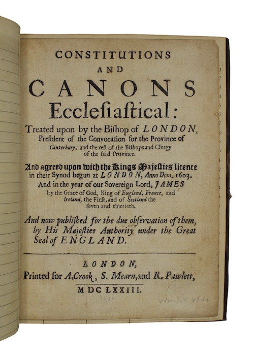 Photo of "Constitutions and canons Ecclesiastical: Treated ..."