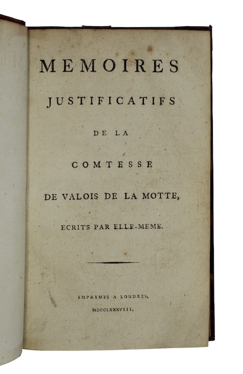 Photo of "Memoires justiicatifs de la comtesse ..."